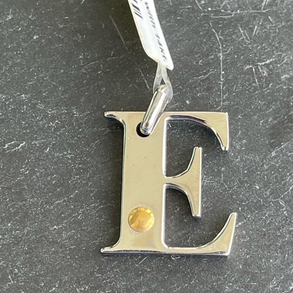 Morellato Stainless Steel with 14kt. Yellow gold dot  Letter E Pendant